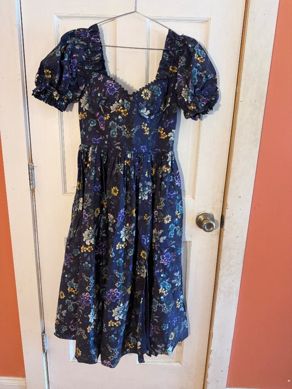 Fanciful Doll Navy Blue Midi Dress